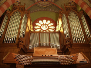 The organ in Saint Martin's Church in Dudelange